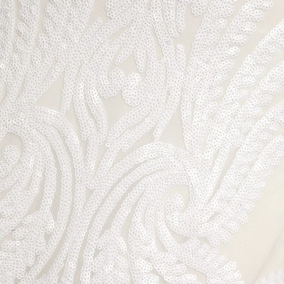 Lulus | White | Sequin | V-Neck | Backless | Mini | Dress | Size XS - Picture 8 of 15